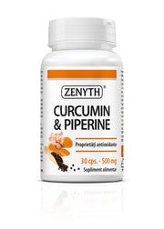 Curcumin si Piperine 30cps Zenyth
