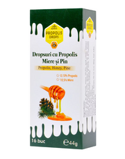 Dropsuri cu miere, propolis si pin 44g Apidava