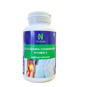 Glucozamin chondroitin vitamin C 60cps vegetale Natlife