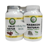 Health Box Calciu Natural 60cps + Magneziu natural 60cps Natural&Healthy Way