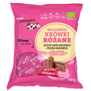 Caramele cu aroma de trandafir fara lactoza, fara gluten Bio 150g Super Fudgo