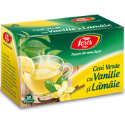 Ceai verde cu vanilie si lamaie 20 plicuri Fares