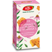 Echinacea cu propolis si vitamina C 63 cpr masticabile Fares