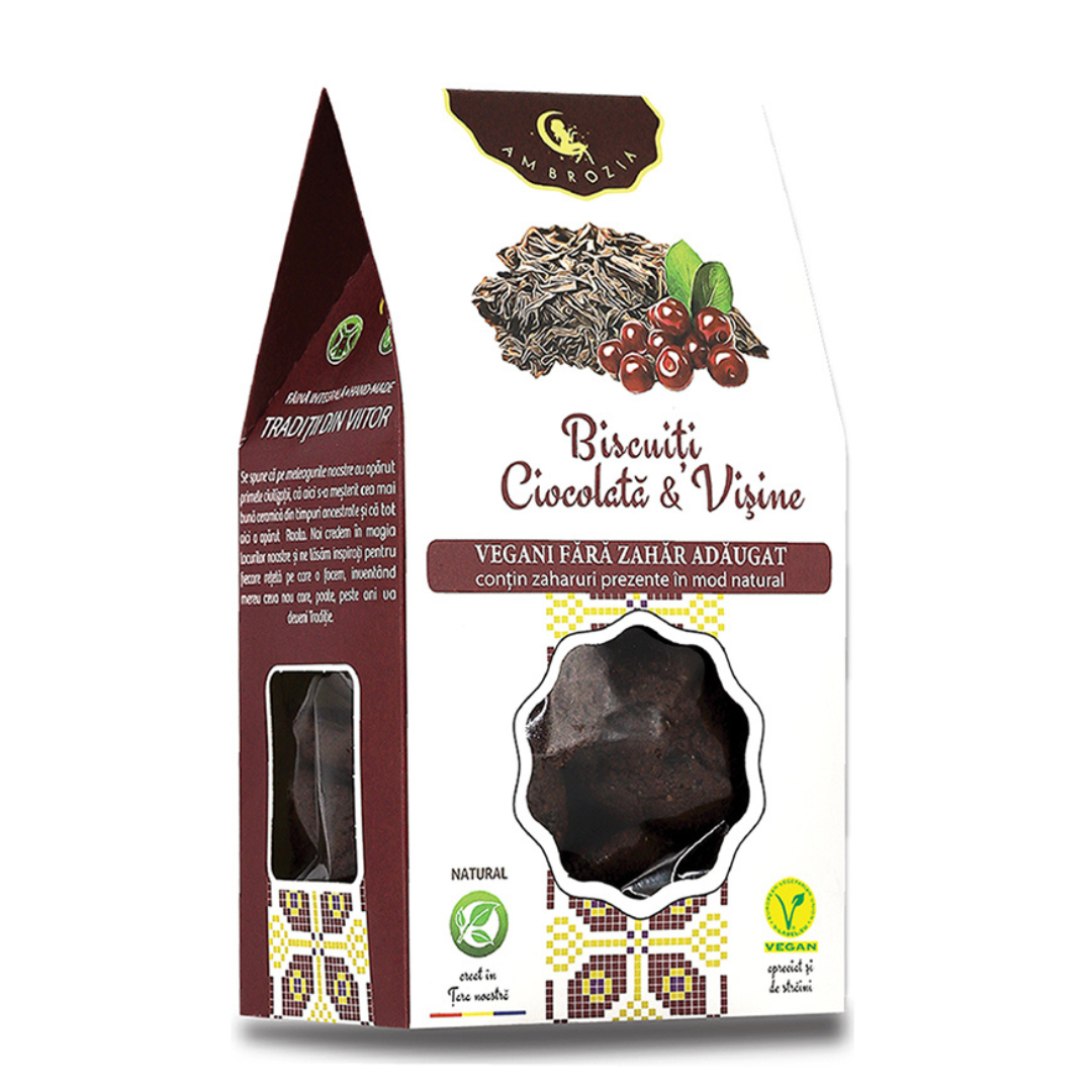 果樹 aiai Biscuiti vegani cu ciocolata si visine fara zahar adaugat 130g
