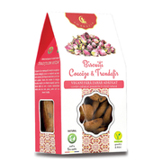 Biscuiti vegani cu coacaze si trandafiri fara zahar adaugat 130g Ambrozia