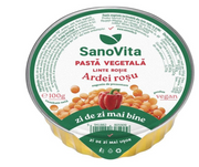 Pasta Linte Rosie cu Ardei si Ceapa 100g SanoVita
