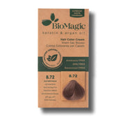 Vopsea de par fara amoniac 8.72 blond bej deschis BioMagic