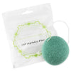 Burete de curățare facială din Konjac oval verde