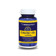 Calciu+D3 cu Vitamina K2 60cps Herbagetica