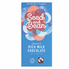 Ciocolata neagra cu lapte bio 85g Seed and Bean