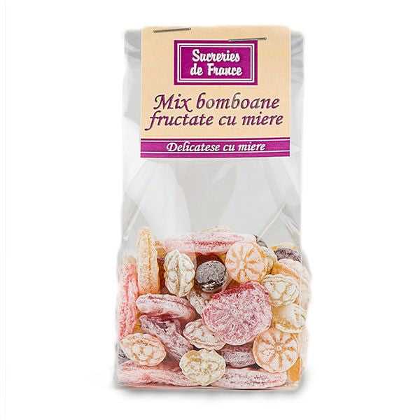 Mix de bomboane fructate cu miere  100g Apidava